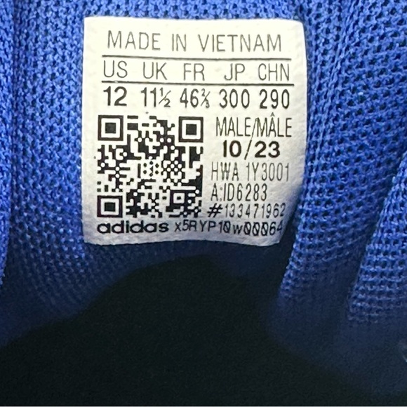 Men’s Adidas Neo VL Court 3.0 Skateboarding Shoes Size 12 Bright Blue ID6283 - Picture 8 of 9